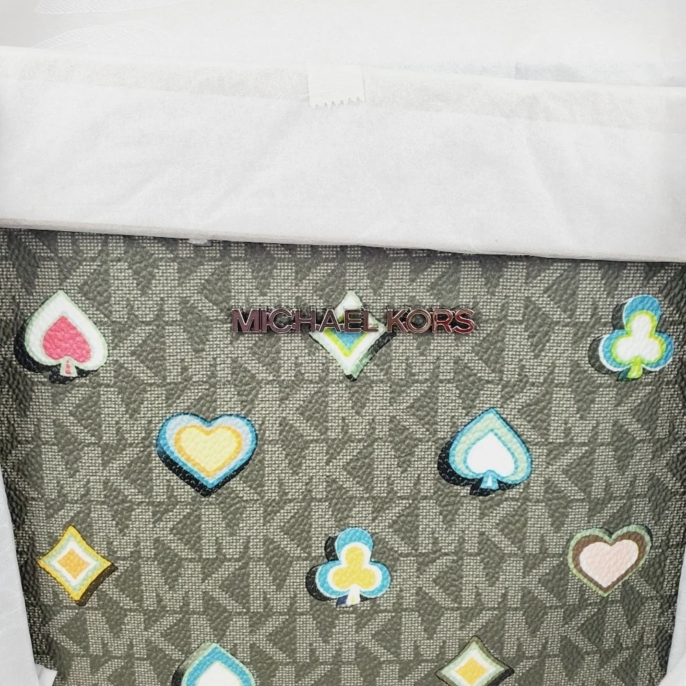 Michael Kors Jet Set Large Printed Signature Logo Tote Bag
